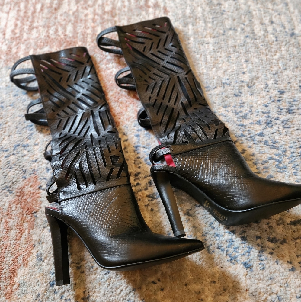 Vintage by Jeffery Campbell Gladiator 4" Heel Boots 👢 ♥️